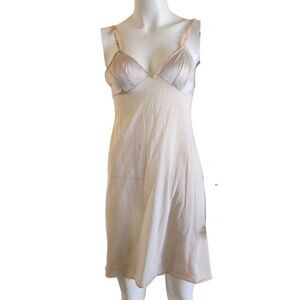 Vintage cream slip women's small lace dress